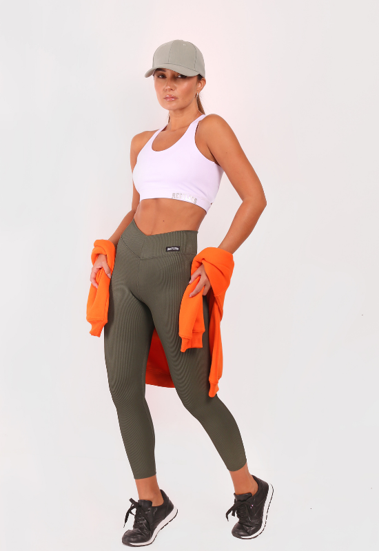 Calza Verde Militar Acanelada