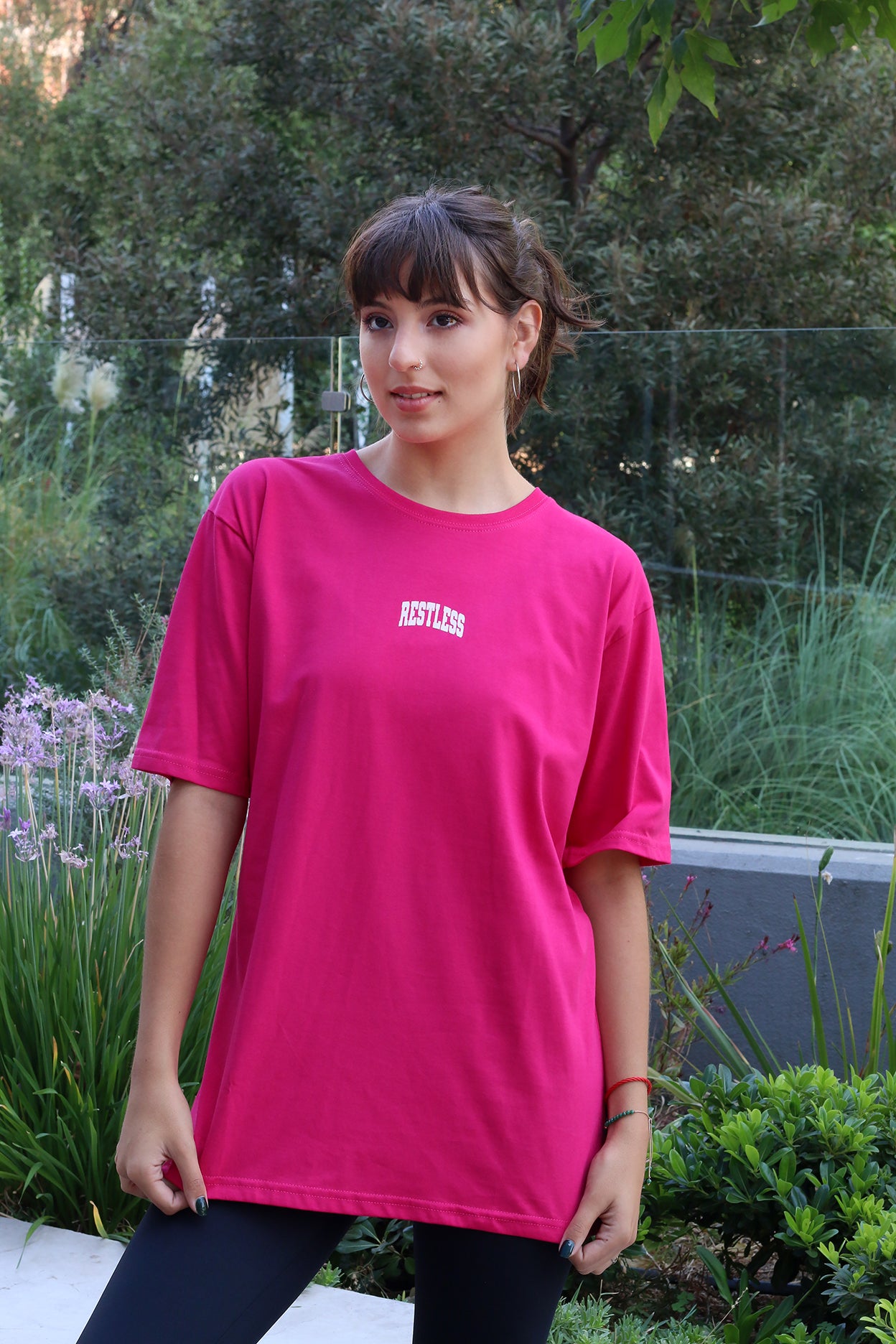 Polera Oversize Restless Fucsia