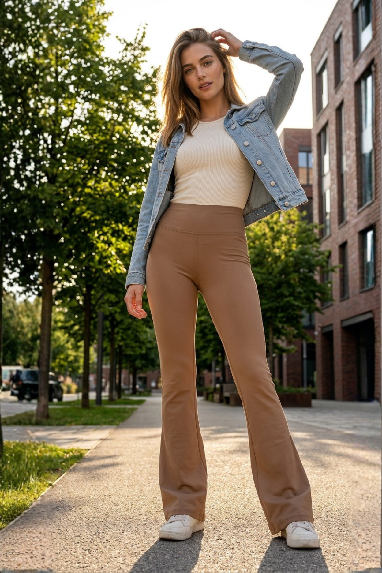 Calzas Flare Essence Camel