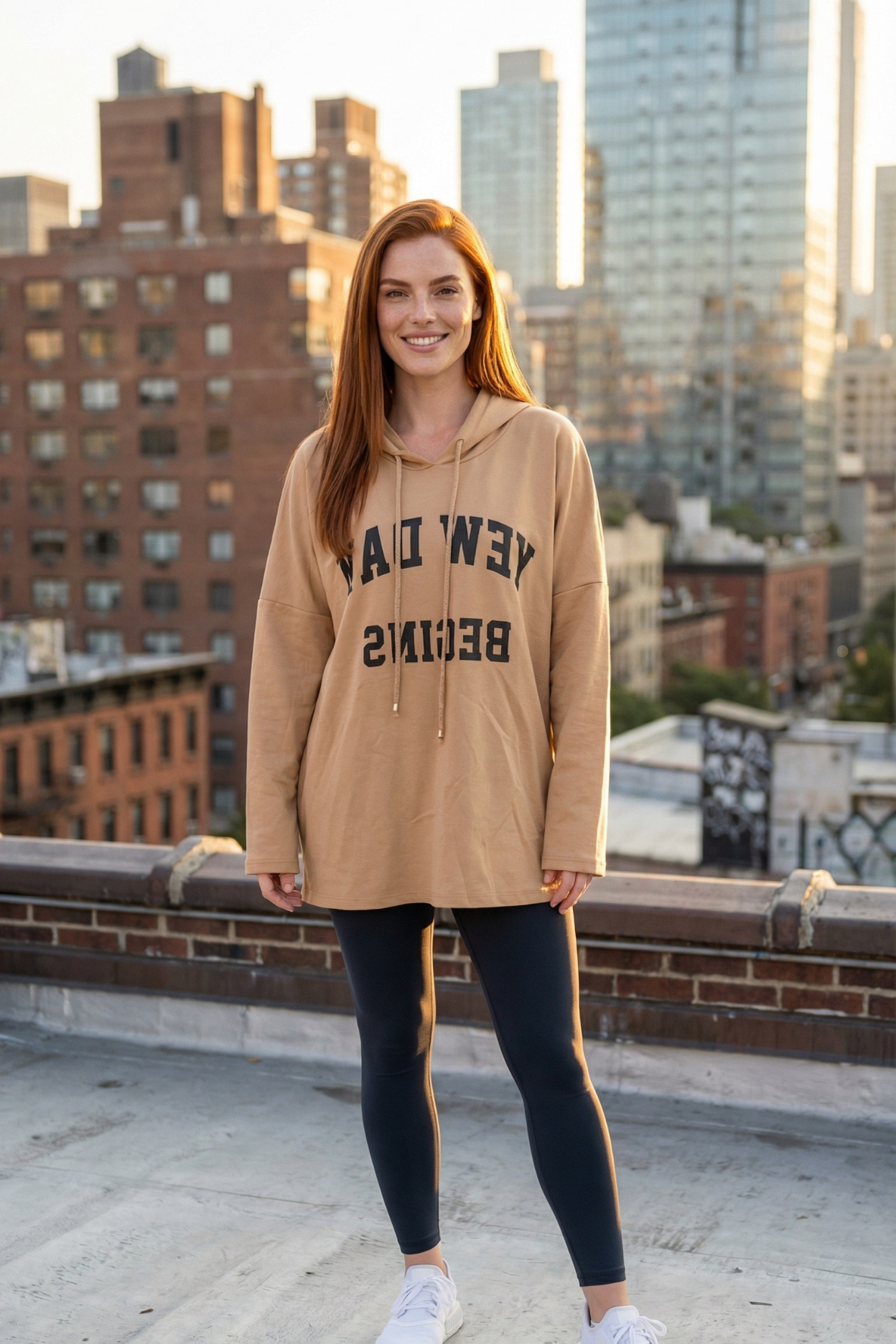 Polerón New Day Begins – Camel Oversize