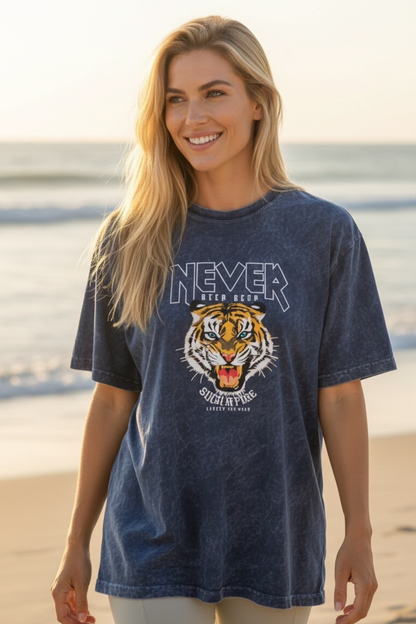 Polera Oversize Azul  Tigre