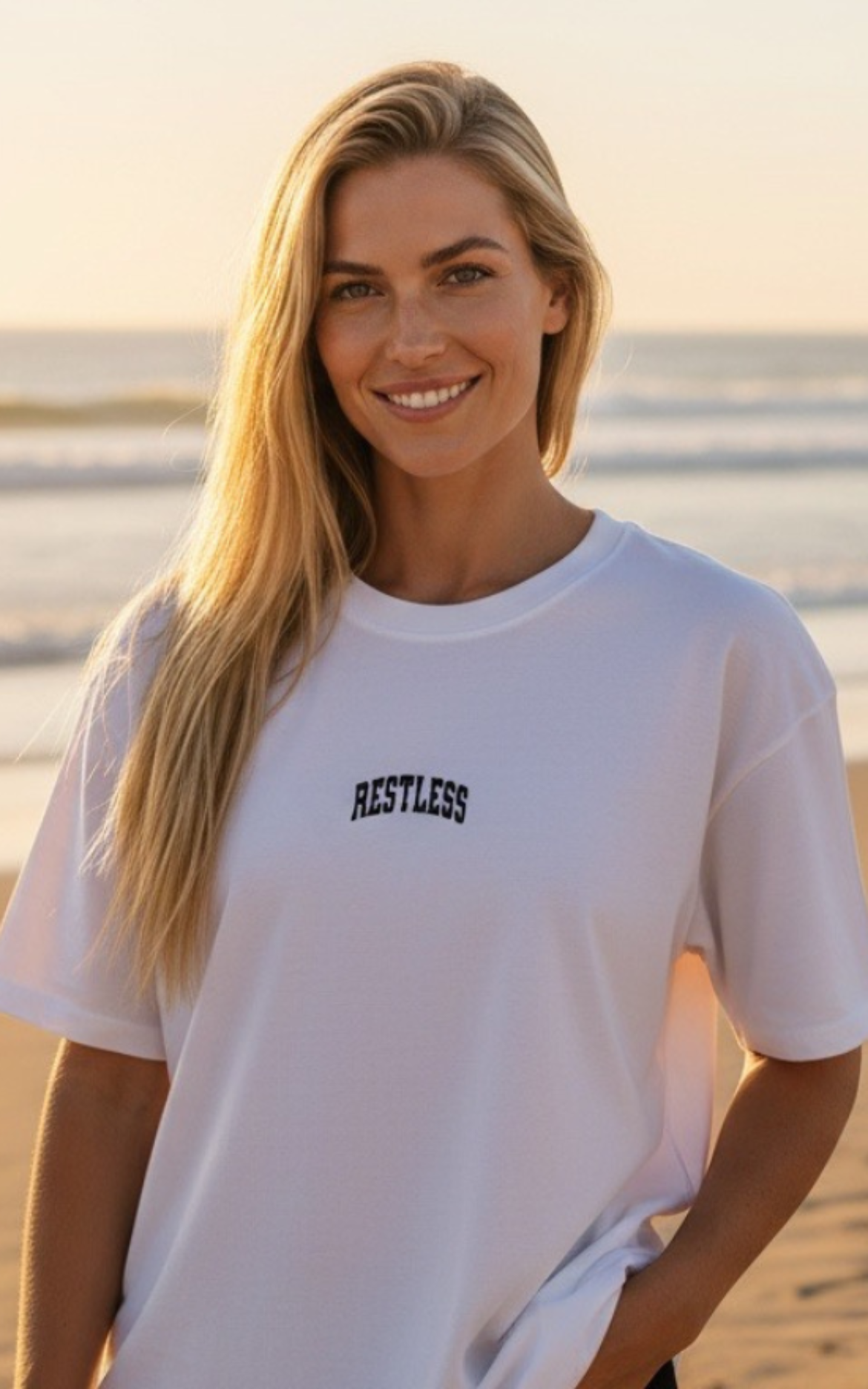 Polera Oversize Restless Blanca - Restless