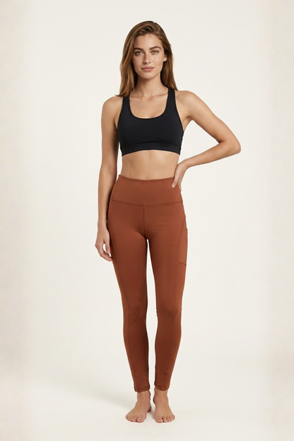 Calza Push Up Café Con Bolsillo