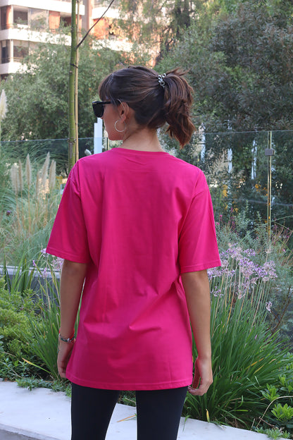 Polera Oversize Lisa Fucsia