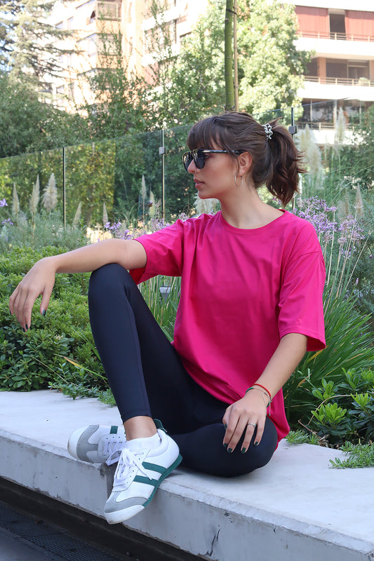 Polera Oversize Lisa Fucsia