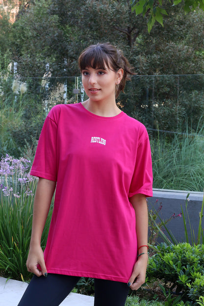 Polera Oversize Restless Fucsia